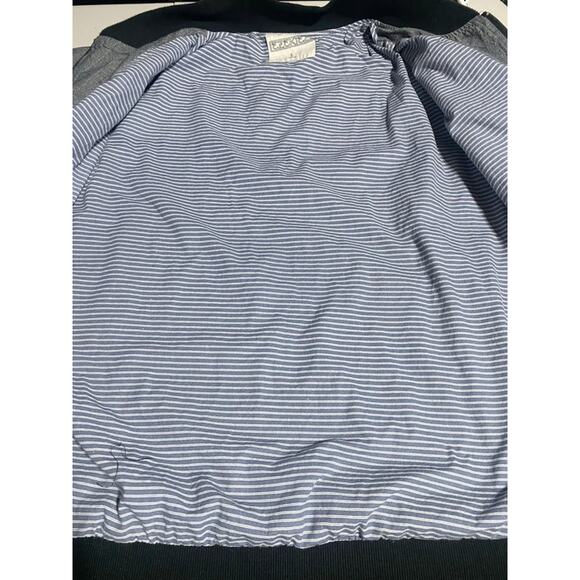 Ezekiel Lightweight Zip Up Jacket Women's Size Large Black Stripes Lined - Picture 3 of 7